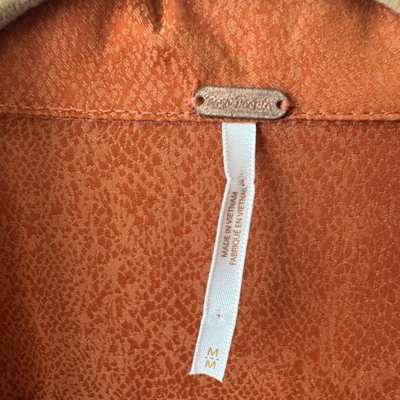 Free People Simone Notch Lapel Long Sleeve Mini Dress in Cinnaber M - Picture 6 of 11